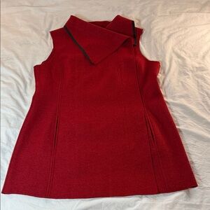 Pendleton Vibrant Red Woolen Fabric Vest/Tunic
